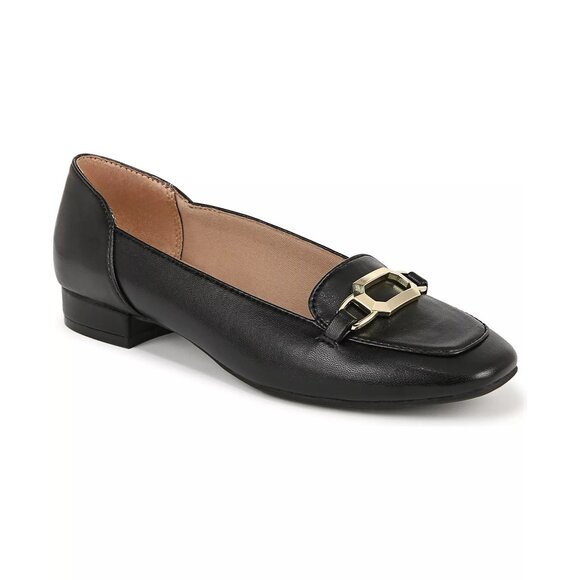 LifeStride Shoes - LifeStride Womens Celine Ballerina Block Heel Flats Black Size 9M Defected